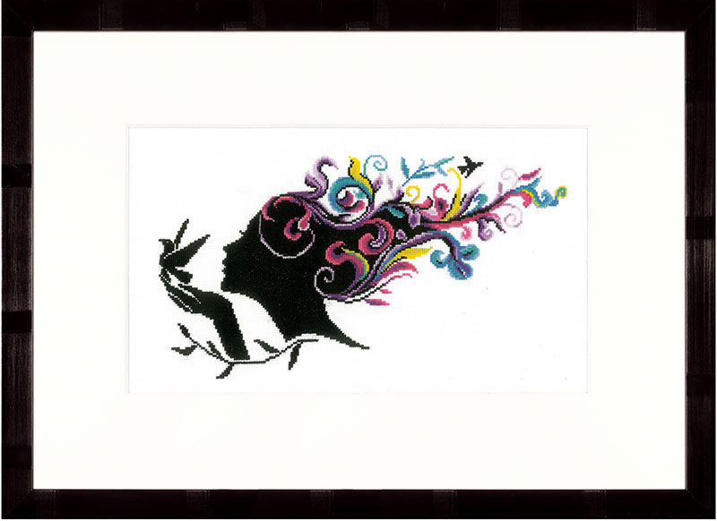 외국 십자수패키지 Lanarte/LADY WITH FLOWERS IN HER HAIR-0144519