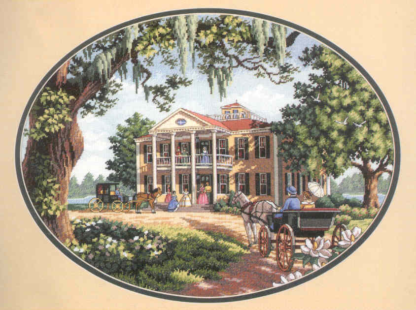 십자수 완성작품(원단상태)-SOUTHERN SOCIAL/13581-2