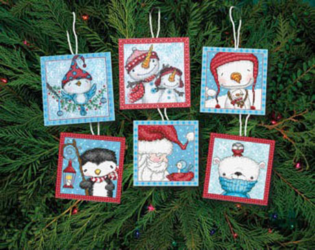 외국 십자수패키지 Dimensions/ 오너먼트 FROSTY FRIENDS-70-08940