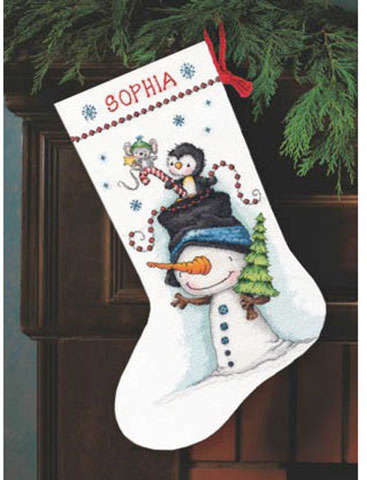 외국 십자수패키지 Dimensions/ 양말 JOLLY TRIO STOCKING-70-08937