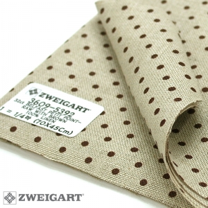 쯔바이 자수원단 32카운트-BELFAST PETIT POINT-RAW WITH BROWN/3609-5392