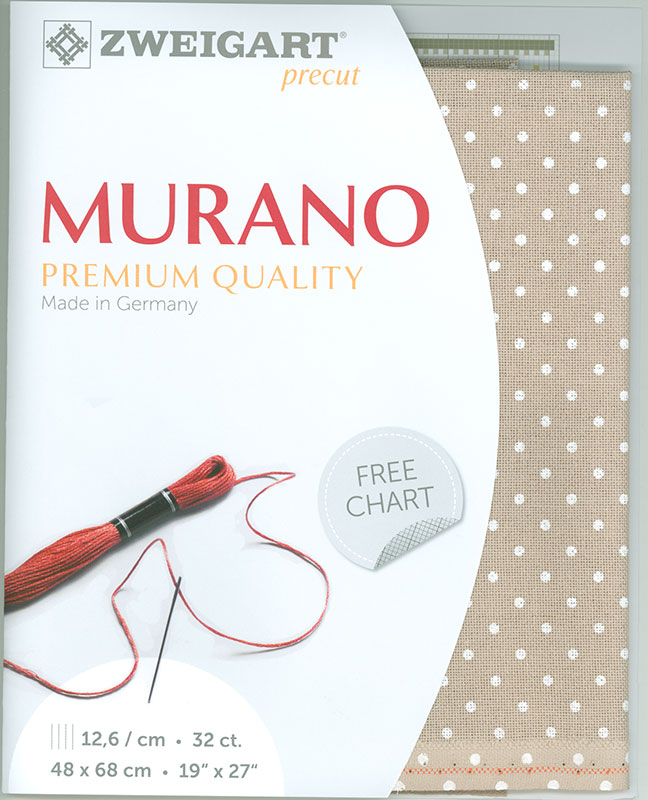 Precut 쯔바이 자수원단 32카운트 Murano Lugana Petit Point/3984-7309-PRE