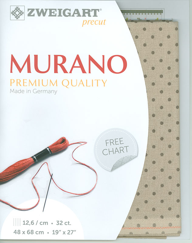 Precut 쯔바이 자수원단 32카운트 Murano Lugana Petit Point/3984-7159-PRE