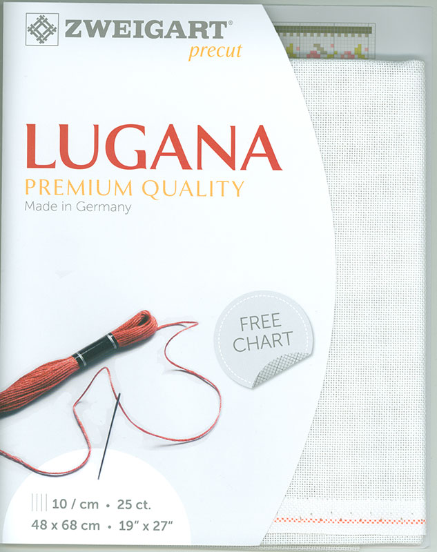 Precut 쯔바이 자수원단 25카운트 Lugana Silvery Moon/3835-7011-PRE