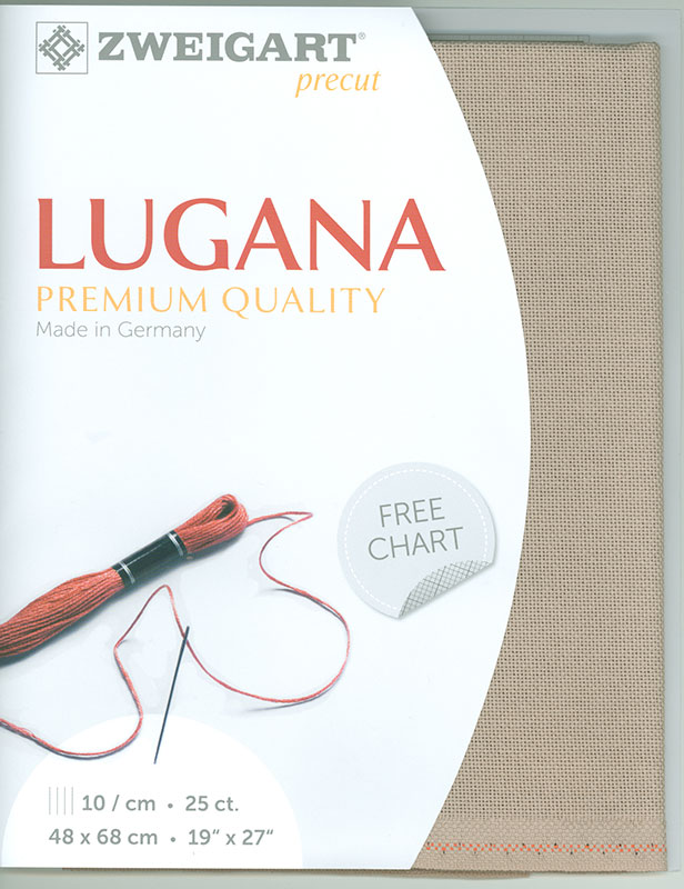 Precut 쯔바이 자수원단 25카운트 Lugana Stone Gray/3835-3021-PRE