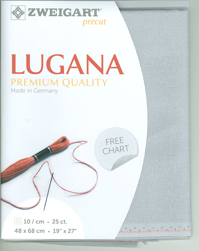 Precut 쯔바이 자수원단 25카운트 Lugana Pewter/3835-713-PRE