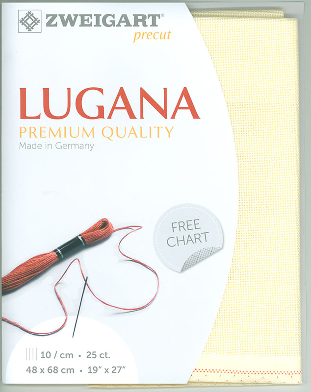 Precut 쯔바이 자수원단 25카운트 Lugana Vanilla/3835-274-PRE
