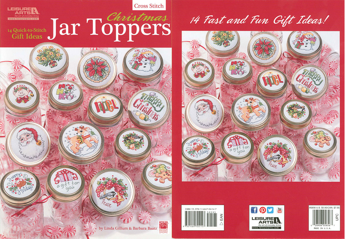 십자수도안책 Leisure Arts/ CHRISTMAS JAR TOPPERS-5856
