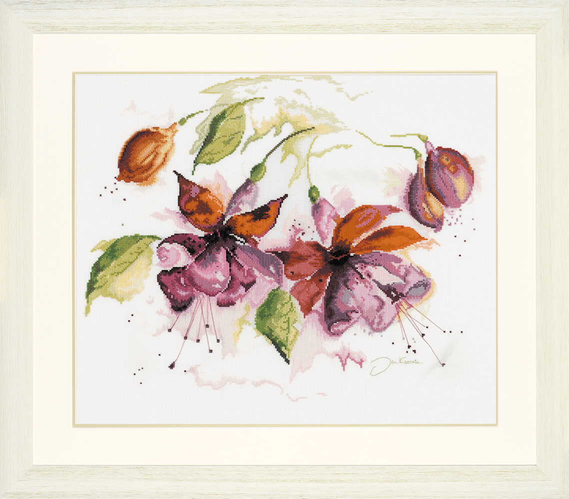 외국 십자수패키지 Lanarte/FUCHSIA IN WATERCOLOUR-0008026