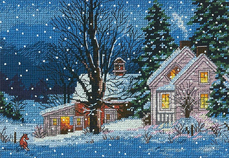 외국 십자수패키지 Dimensions Gold 쁘띠/ QUIET NIGHT-70-08935