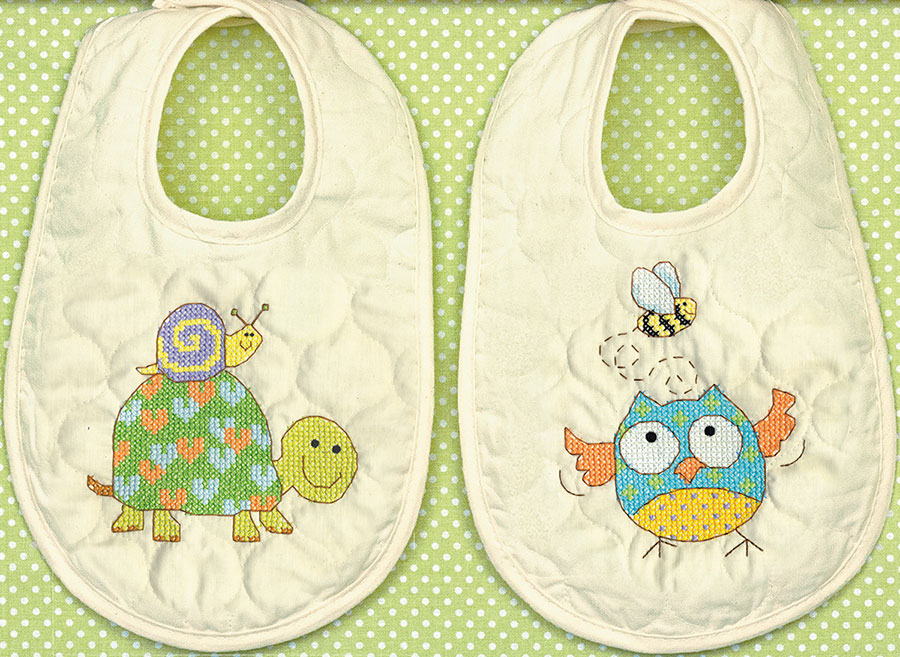 외국 십자수패키지 Dimensions/ 턱받이 WOODLAND CREATURES (NATURAL원단)-70-74371