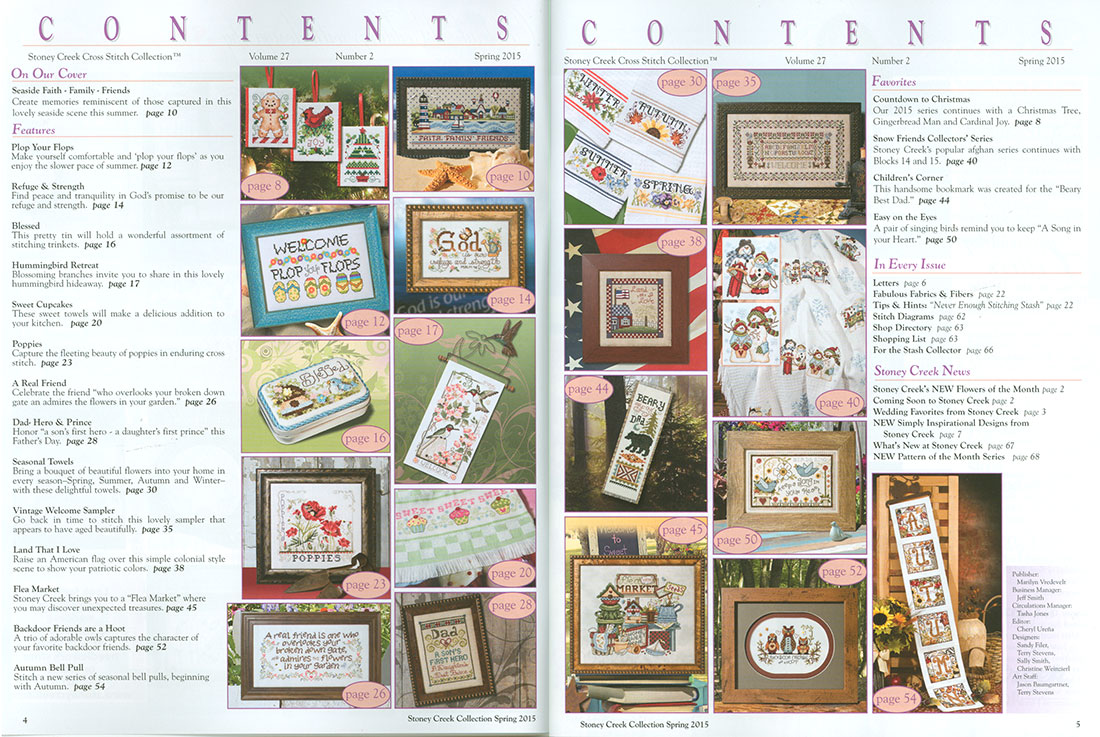 십자수잡지 STONEY CREEK-SPRING 2015