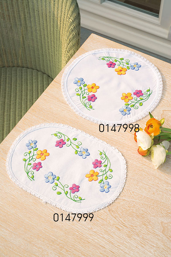 Vervaco 프랑스자수패키지/ 도일리 COLORFUL FLOWERS-0147998