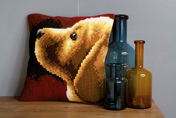 외국 십자수패키지 Vervaco/ Very Easy 털실 LABRADOR I-0154767(칼라프린트 원단)