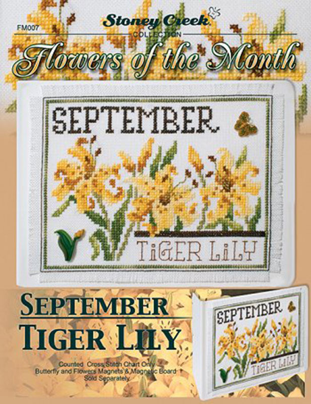 십자수도안책 Stoney/ FLOWERS OF THE MONTH SEPTEMBER TIGER LILY-FM007