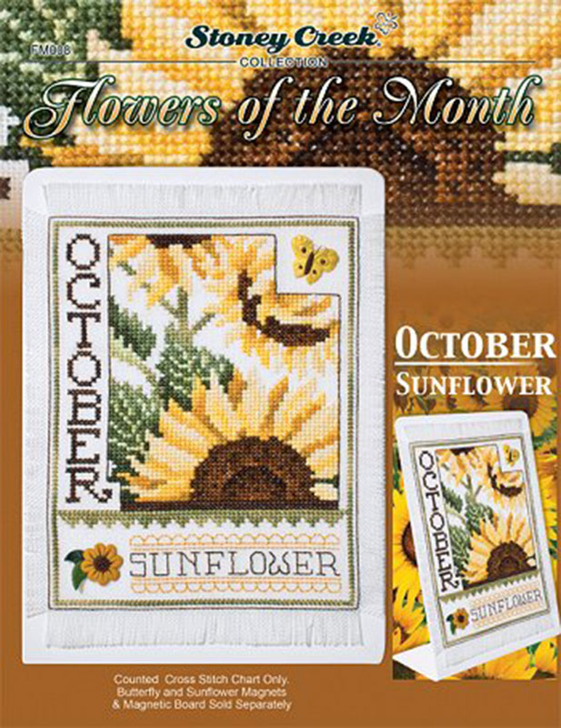 십자수도안책 Stoney/ FLOWERS OF THE MONTH OCTOBER SUNFLOWER-FM008