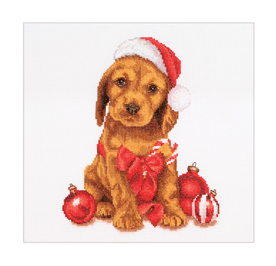 외국 십자수패키지 Thea Gouverneur/ CHRISTMAS PUPPY-TG730A