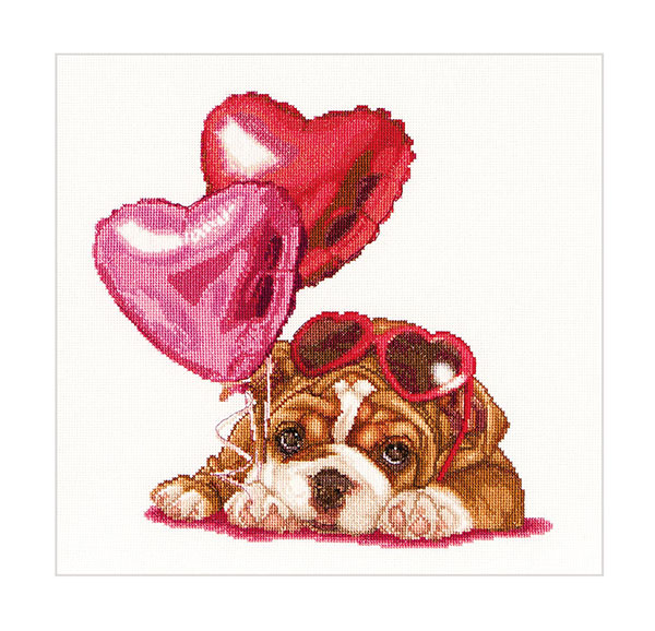 외국 십자수패키지 Thea Gouverneur/ VALENTINES PUPPY-TG739A