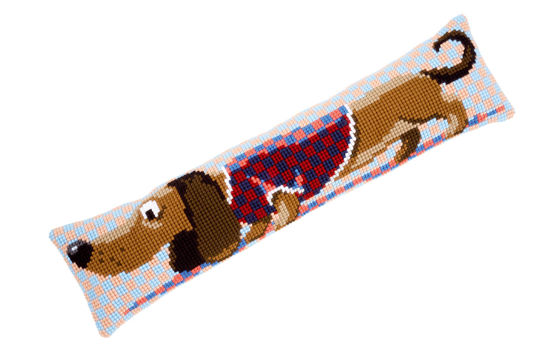 외국 십자수패키지 Vervaco/ Very Easy 털실 DACHSHUND IN JACKET-0150030(칼라프린트 원단)