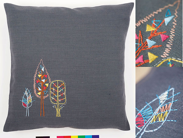 Vervaco 프랑스자수패키지/ DIY 쿠션 STYLIZED FLOWERS-0156056