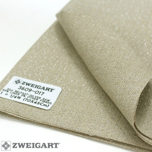 쯔바이 자수원단 32카운트-BELFAST-은빛반짝이 SILVER RAW/3609-017