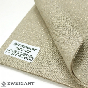 쯔바이 자수원단 32카운트-BELFAST-금빛반짝이 GOLD RAW/3609-018