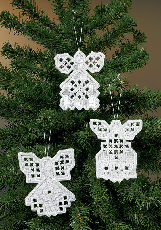 Permin/Hardanger(하덴거패키지) 오너먼트 ANGELS(3개 세트)-01-2632