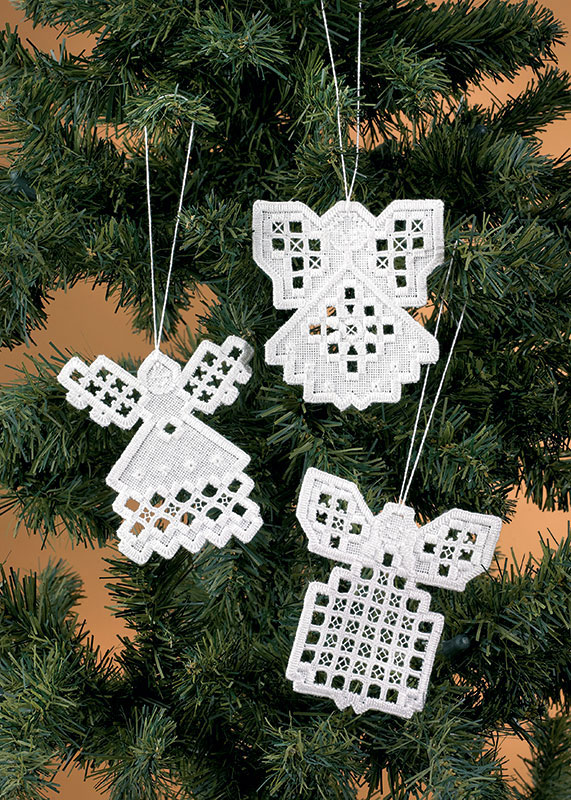 Permin/Hardanger(하덴거패키지) 오너먼트 ANGELS(3개 세트)-01-2633