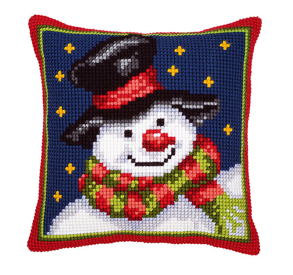 외국 십자수패키지 Vervaco/ Very Easy 털실 SNOWMAN-0008727(929)(칼라프린트 원단)