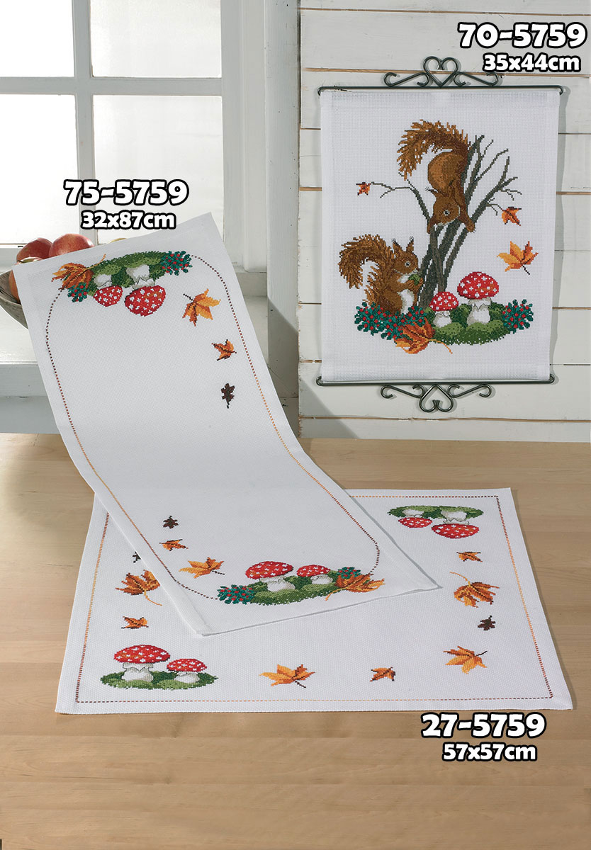 외국 십자수패키지 Permin/테이블매트(또는 배너) Fall-70-5759
