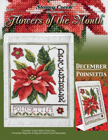 십자수도안책 Stoney/ FLOWERS OF THE MONTH DECEMBER-POINSETTIA-FM010
