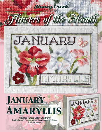 십자수도안책 Stoney/ FLOWERS OF THE MONTH JANUARY-AMARYLLIS-FM011