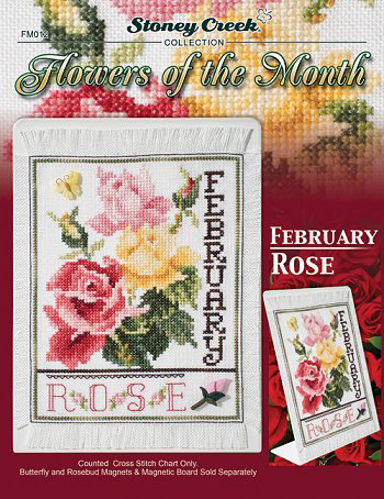 십자수도안책 Stoney/ FLOWERS OF THE MONTH FEBRUARY-ROSE-FM012
