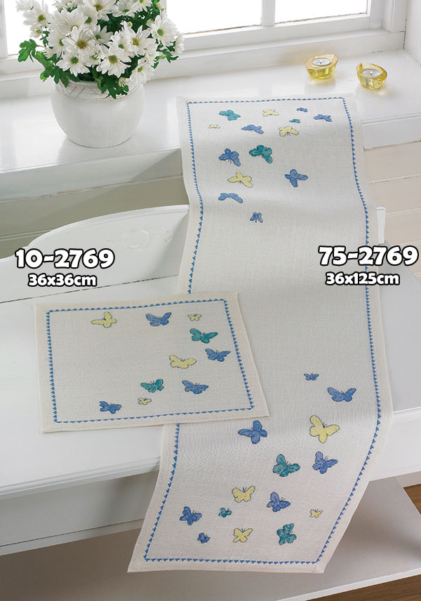 외국 십자수패키지 Permin/테이블매트 Butterfly-10-2769