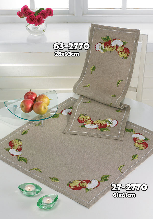 외국 십자수패키지 Permin/직사각러너 Apple-63-2770