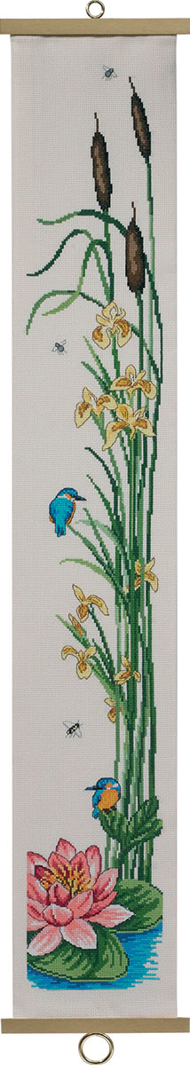 외국 십자수패키지 Permin/ 배너 Kingfisher & Iris-35-3174