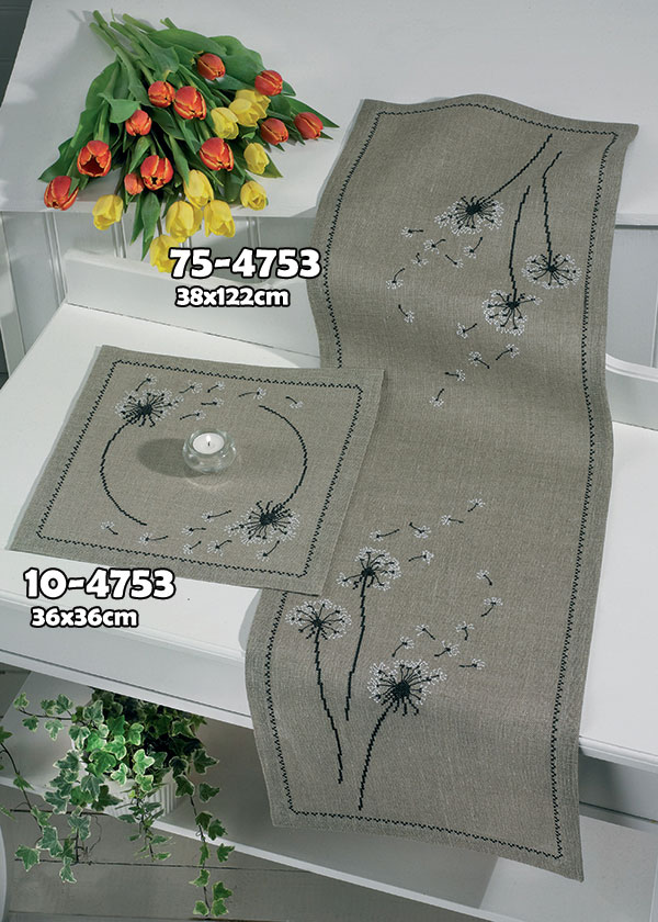 Permin 프랑스자수패키지/ 테이블매트 Dandelion-10-4753