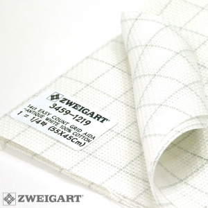 쯔바이 자수원단 14카운트-EASY COUNT GRID AIDA-ANTIQUE WHITE(물에 지워집니다)/3459-1219