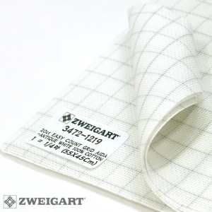쯔바이 자수원단 20카운트-EASY COUNT GRID AIDA-ANTIQUE WHITE(물에 지워집니다)/3472-1219