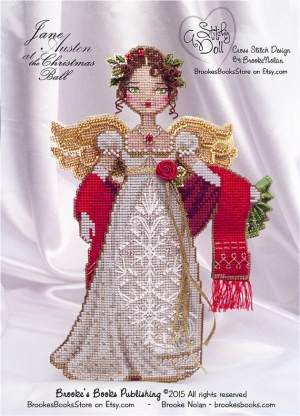 외국 십자수패키지 Brookes 실없는Kit/ JANE AUSTEN AT THE CHRISTMAS BALL ANGEL STITCHY DOLL Chart Pack-17796