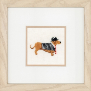 외국 십자수패키지 Lanarte/(소) Kate Mawdsley DOG IN BOWLER-0148260