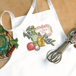외국 십자수패키지 Dimensions 실없는 앞치마 Tuscan Flavor Apron0-72-73884