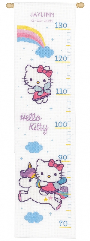 외국 십자수패키지 Vervaco/ 키재기 Hello Kitty and Rainbow-0158349