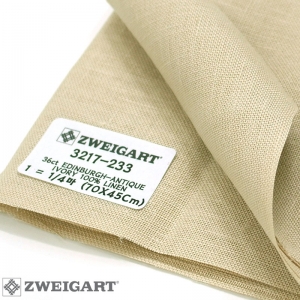 쯔바이 자수원단 36카운트-EDINBURGH-ANTIQUE IVORY/3217-233