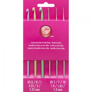 Boye 모사용 & 레이스용 코바늘세트 Assorted Crochet Hook(6개세트)-3396-28405-IM