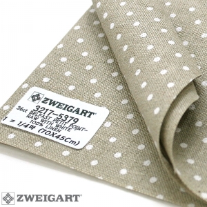쯔바이 자수원단 36카운트-EDINBURGH-PETIT POINT-RAW WITH WHITE/3217-5379