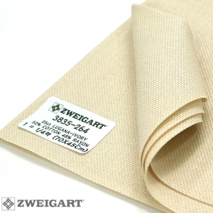 쯔바이 자수원단 25카운트-LUGANA-Ivory/3835-264***(140Cm폭)