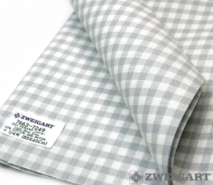 쯔바이 자수원단 32카운트-MURANO LUGANA 체크원단-Light Blue Grey/7663-7249(170Cm폭)