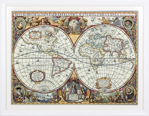 외국 십자수패키지 Panna/ (Golden Series) Map of the World-PZ-1842