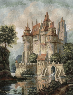 외국 십자수패키지 Panna/ (Golden Series) Castle in the Mountains-ZU-1280